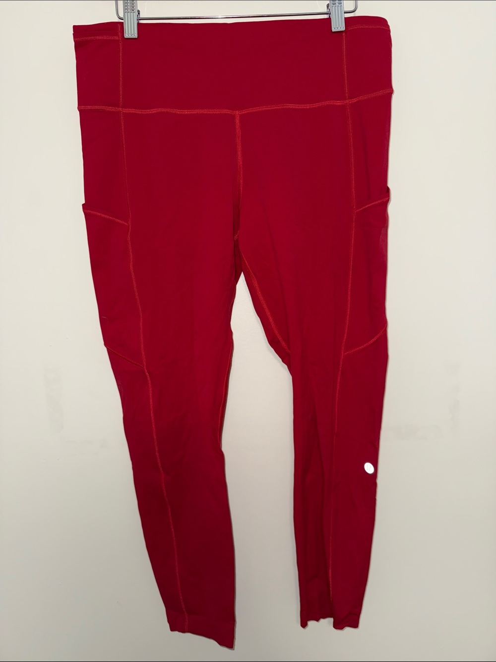 lululemon athletica Red High-Rise Leggings with Side Pockets